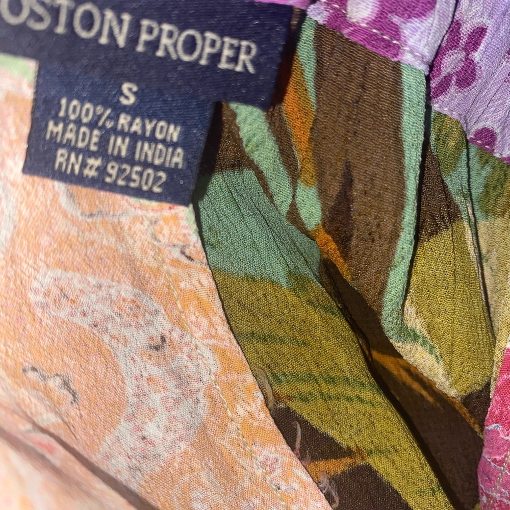 Boston Proper Boho Multicolor Patchwork Vibrant H… - image 10